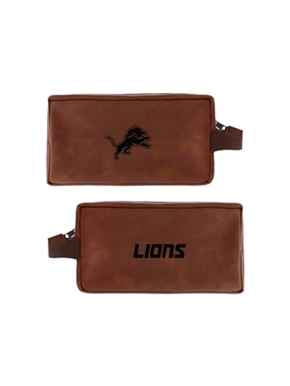 Faux Leather Toiletry Travel Bag with Handle Officially Licensed NFL Fan Gear
